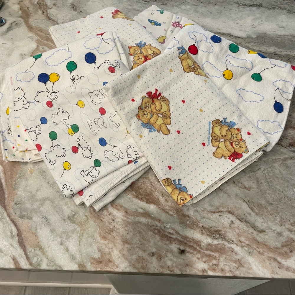 Vintage Hospital Baby Blankets Set OF 6